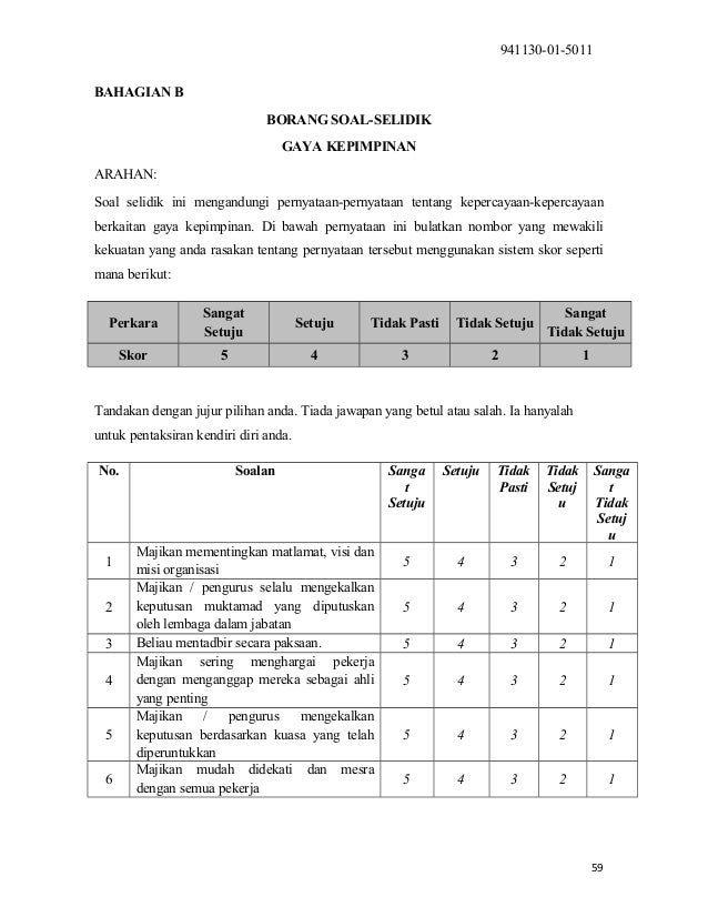 Contoh Soal Psikotes Organisasi